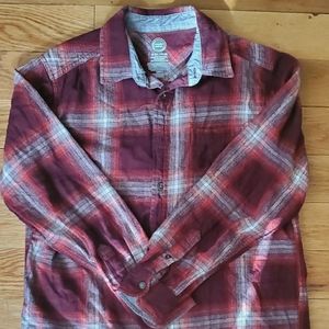Red Plaid Boys XL Button Shirt